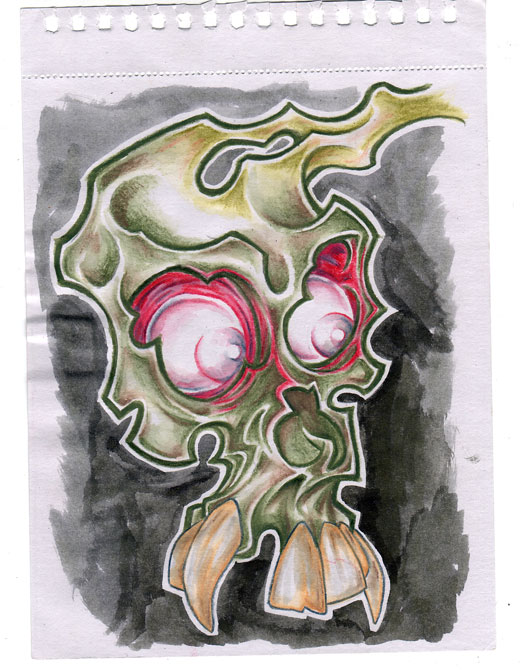 Posted in Art Drawings skull on September 11 2008 by grilledribs